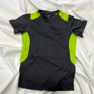 Champion Boys' Short Sleeve Shirt | Size: L (12/14)| Color: Grey, Neon Green